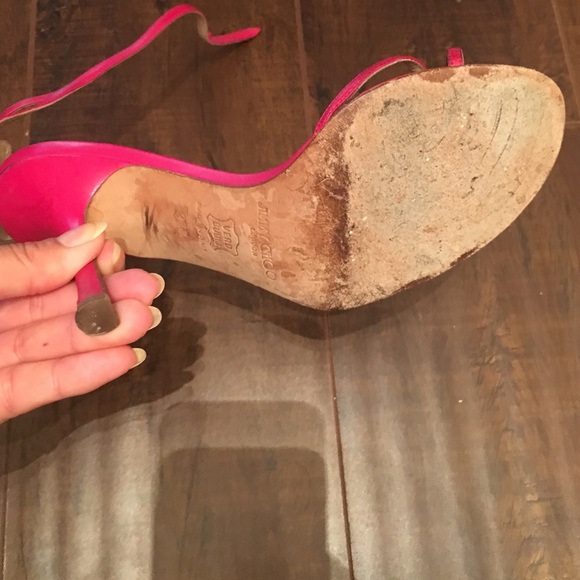 Jimmy Choo Raspberry leather strapped heels - Picture 4 of 4